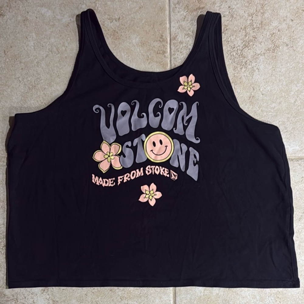 Volcom Black Graphic Tank Top